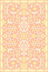 Carpet and bathmat Boho Style ethnic design pattern with distressed texture and effect
