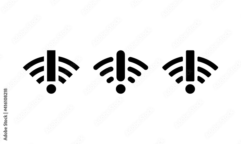 Poster no signal internet icon. no wifi sign. wireless connections vector sign. no wireless connections. ve