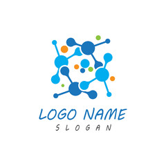 Molecule symbol logo template vector illustration design