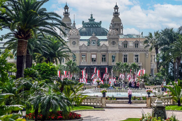 Beautiful Gardens in Monaco with the Casinò in background