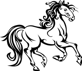 Fototapeta na wymiar horseIsolated horse illustration