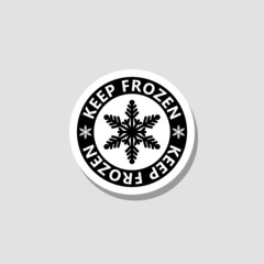Keep frozen sign icon sticker