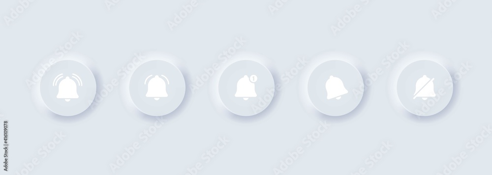 Poster notification bells social media. vector ringing bell and notification number sign for alarm clock an