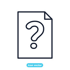 document question icon. document question symbol template for graphic and web design collection logo vector illustration