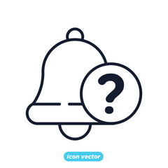 notification question icon. notification question symbol template for graphic and web design collection logo vector illustration