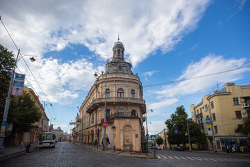 CHERNIVTSI, UKRAINE - JUNE 16, 2017: Ship house in Chernivtsi