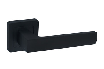 Door handle of black on a white background side view