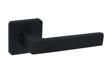 Door handle of black on a white background side view
