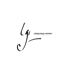 Initial LG beauty monogram and elegant logo design