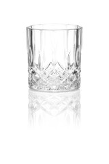 The empty glass on white background whiskey