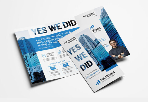 Trifold Tax Man Expertise for Your Financial Solution Flyer Layouts