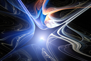 3D Abstract fractal background.