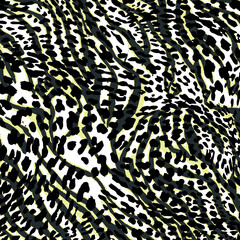 Abstract animal skin leopard seamless pattern design. Jaguar, leopard, cheetah, panther fur. Seamless camouflage background for fabric, textile, design, cover, wrapping.