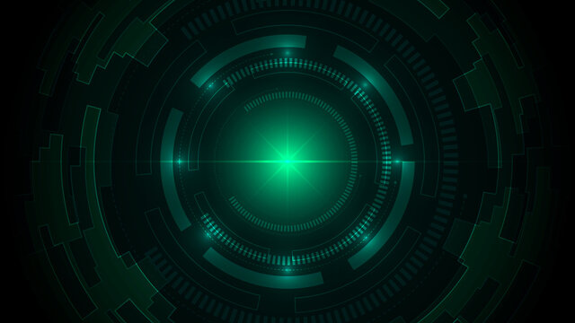 Technology dark green background with hi-tech digital data connection. Abstract, modern, futuristic, high technology, science, engineering, concept vector background template. Ratio full hd.