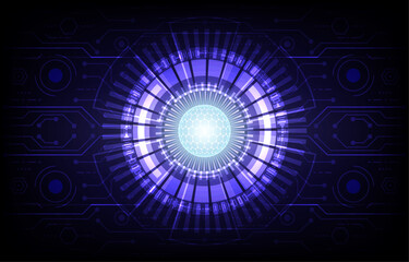 Futuristic Circle Element Vector Illustration, Innovation Concept, Abstract Technology Background, Futuristic High-Tech, Sci-fi Digital In Circuit With Digital Data Connection System And Electronic