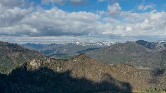 Epic clouds time lapse  above the mountains