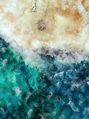 Oceand and beach Abstract watercolor background. Modern art. Contemporary art.Colorful Background texture.