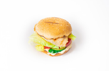 hamburger on a white background