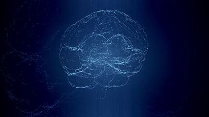 Artificial intelligence digital brain computer machine. Futuristic human mind interface concept. Scan technology neurosurgery diagnostic 3d graphic design. Brain showing and spinning with mri scan - Powered by Adobe