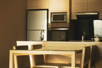 moody modern kitchen interior