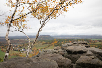 Saxony sandstone mountains