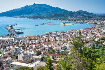 Obraz premium Bochali View Point above the Zakynthos old town