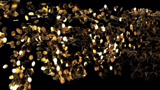 BITCOIN ANIMAZIONE 3D RIVELAZIONE TESTO CON CANALE ALPHA
