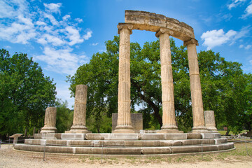 View on the ruins of the ancient Olympia