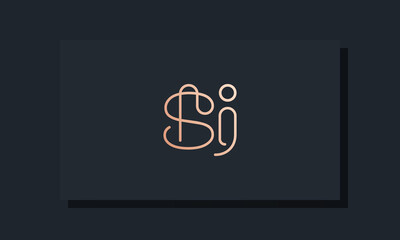Minimal clip initial letter SJ logo