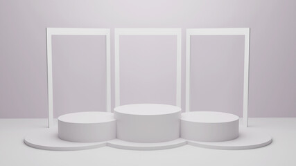 3d rendering podium for product placement and editable color