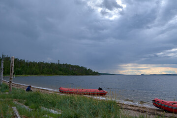 Cloudy day in the north sea.
