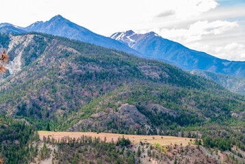 Fototapeta na wymiar Aerial view of mountains in British Columbia, Canada.