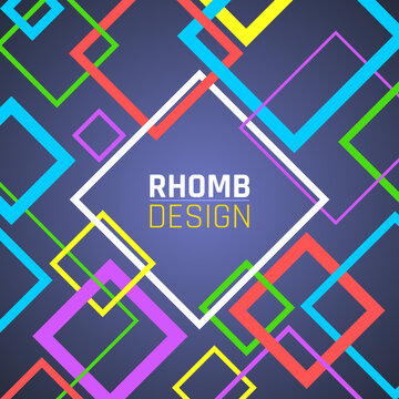 Contemporary banner template. Geometric design web media template. Creative design for business cover or cards vector flyer. Illustration rhomb constructivism pattern, cover layout template