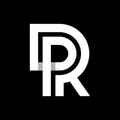 Letter RP PR logo template