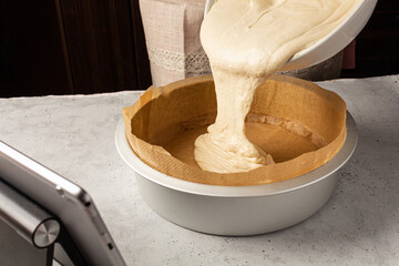 Culinary master class. Woman searching information on internet. Virtual class