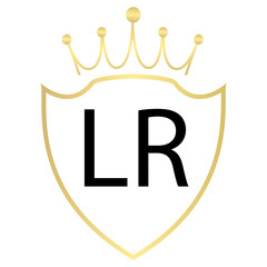 LR Letter Logo Design With Simple style