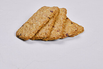 Tasty biscuits isolated on a white background