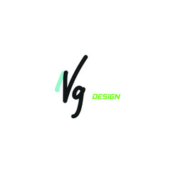 NG initial handwritten calligraphy, for monogram and logo
