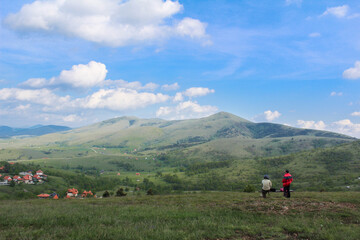 Fototapeta na wymiar Landscape on the mountain Zlatibor in Serbia.