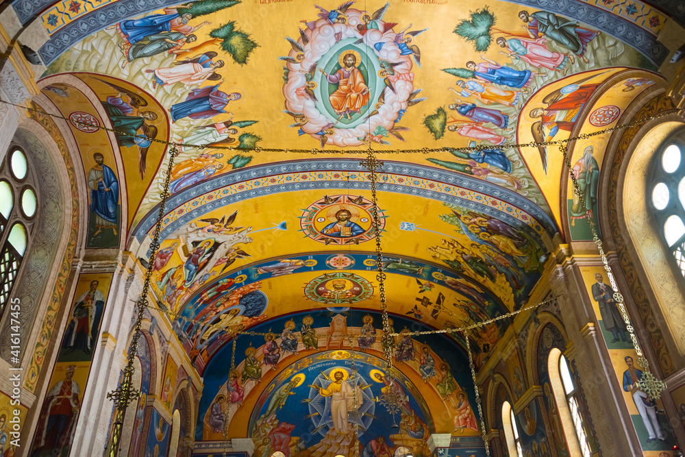 Canvas Prints Interior of Cathedral Temple of Holy Transfiguration of Our Lord, Trebinje, Bosnia and Herzegovina