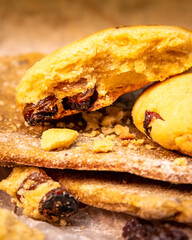 Made by hand fresh tortillas and cookies with raisins