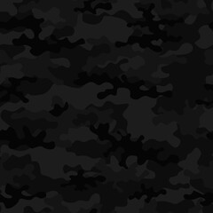 black military camouflage night background classic pattern