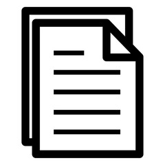 Document vector icon. Illustration isolated for graphic and web design. Document vector icon isolated vector graphic. Paper document page icon vector element. Agreement file symbol. Paper icon