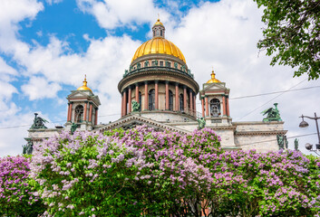 St. Isaac's Cathedral in spring, Saint Petersburg, Russia
