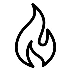 Fire flames, Flame Line Icon, For Mobile and Web. Fire flame icon design isolated on white background. Vector illustration, Fire Icon.