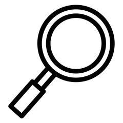 Magnifying glass or search icon, flat vector graphics with isolated white background, Search symbol. Magnifier or lupe sign flat style