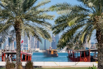 Obraz premium Harbor in Doha city, Qatar