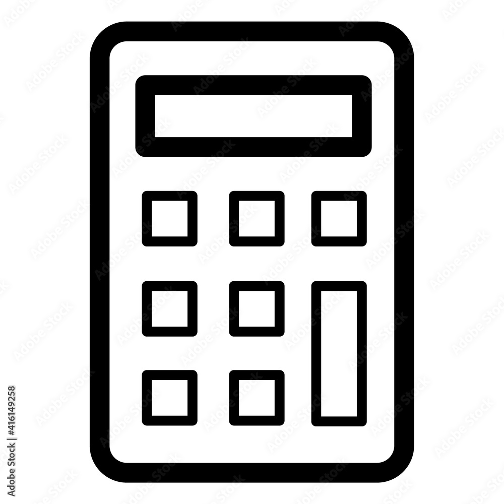 Poster simple illustration of calculator vector icon for web