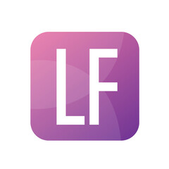 LF Letter Logo Design With Simple style