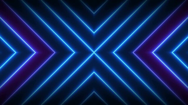 Neon lights shining futuristic trendy seamless loop technology motion graphics